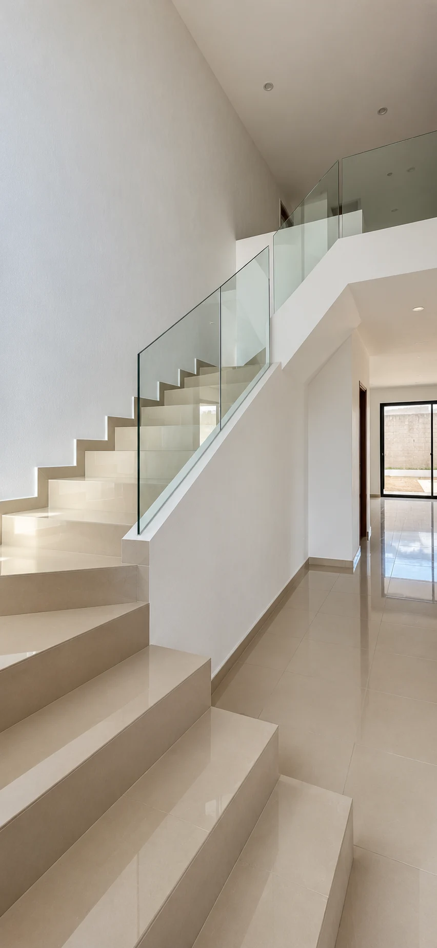 Una escalera que conecta los espacios